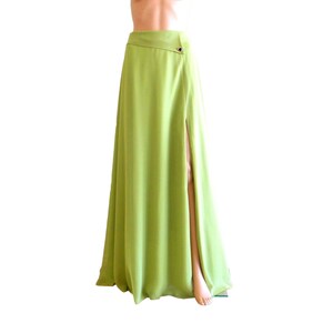 Clover Maxi Skirt. Clover Bridesmaid Skirt. Long Evening Skirt. Chiffon Floor Length Skirt. Skirt With Slit.