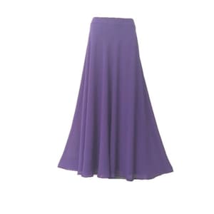 Royal Purple Maxi Skirt. Royal Purple Bridesmaid Skirt. Long Evening Skirt. Chiffon Floor Length Skirt.