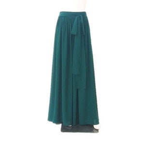 Peacock Maxi Skirt. Peacock Bridesmaid Skirt. Long Evening Skirt. Chiffon Floor Length Skirt.