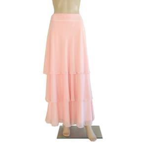 Long Skirt. Baby Pink Chiffon Skirt