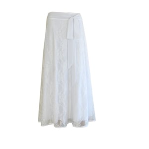 Lace Long Skirt. White Maxi Skirt