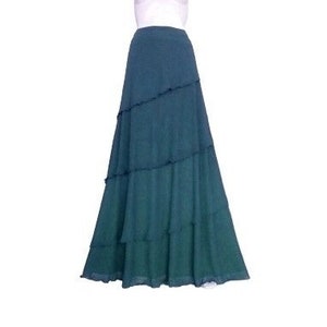 Peacock Maxi Skirt. Peacock Bridesmaid Skirt. Long Evening Skirt. Chiffon Floor Length Skirt.