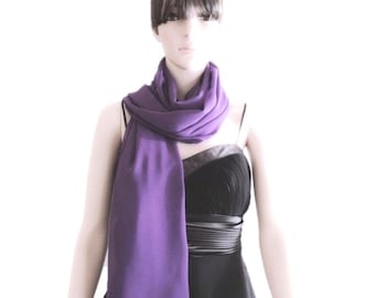 Light Royal Purple Chiffon Shawl. Soft Long Scarf. Light Royal Purple Wrap Scarf.