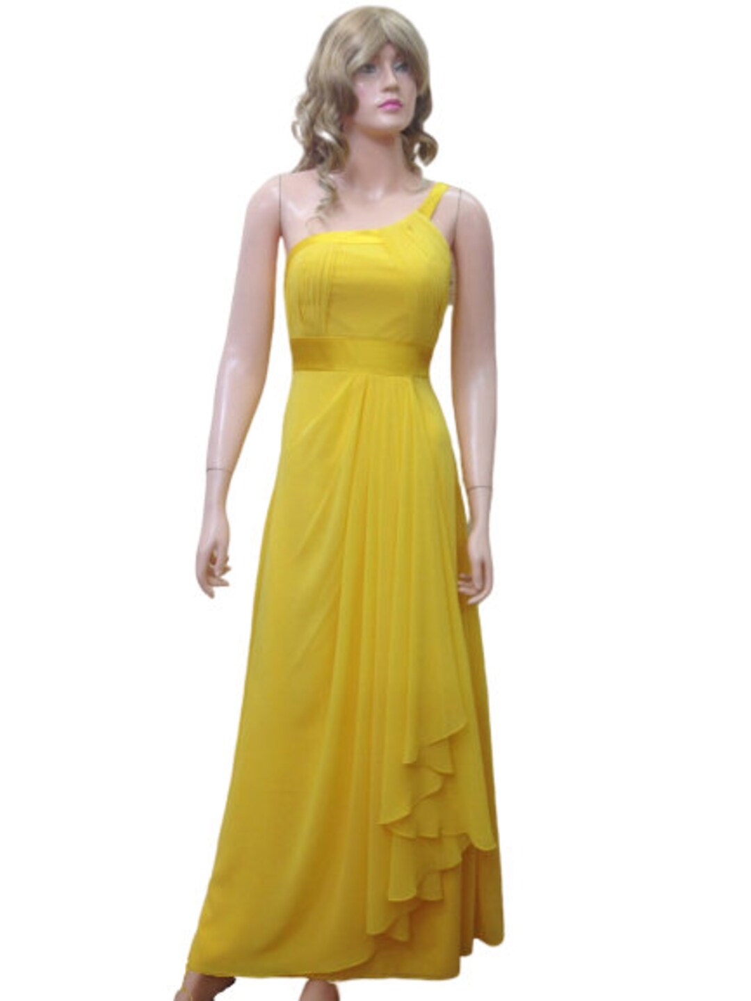daffodil color bridesmaid dresses Daffodil Yellow Satin Top - US 10