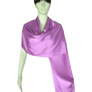 Lavender Silk Shawl. Soft Silk Wrap Scarf. Lavender Long Scarf.