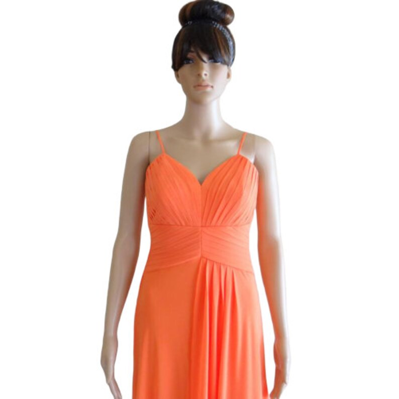 Orange Prom Dress. Orange Bridesmaid Dress image 2