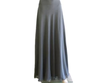 gray maxi skirt