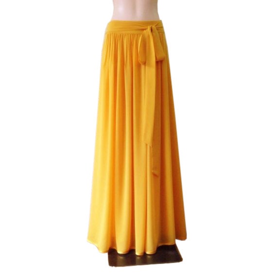 Gold chiffon maxi skirt discount