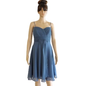 Bluish Grey Bridesmaid Dress