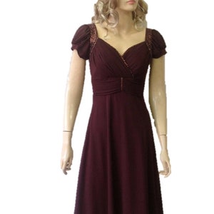 Brown Bridesmaid Dress. Knee Length Dress