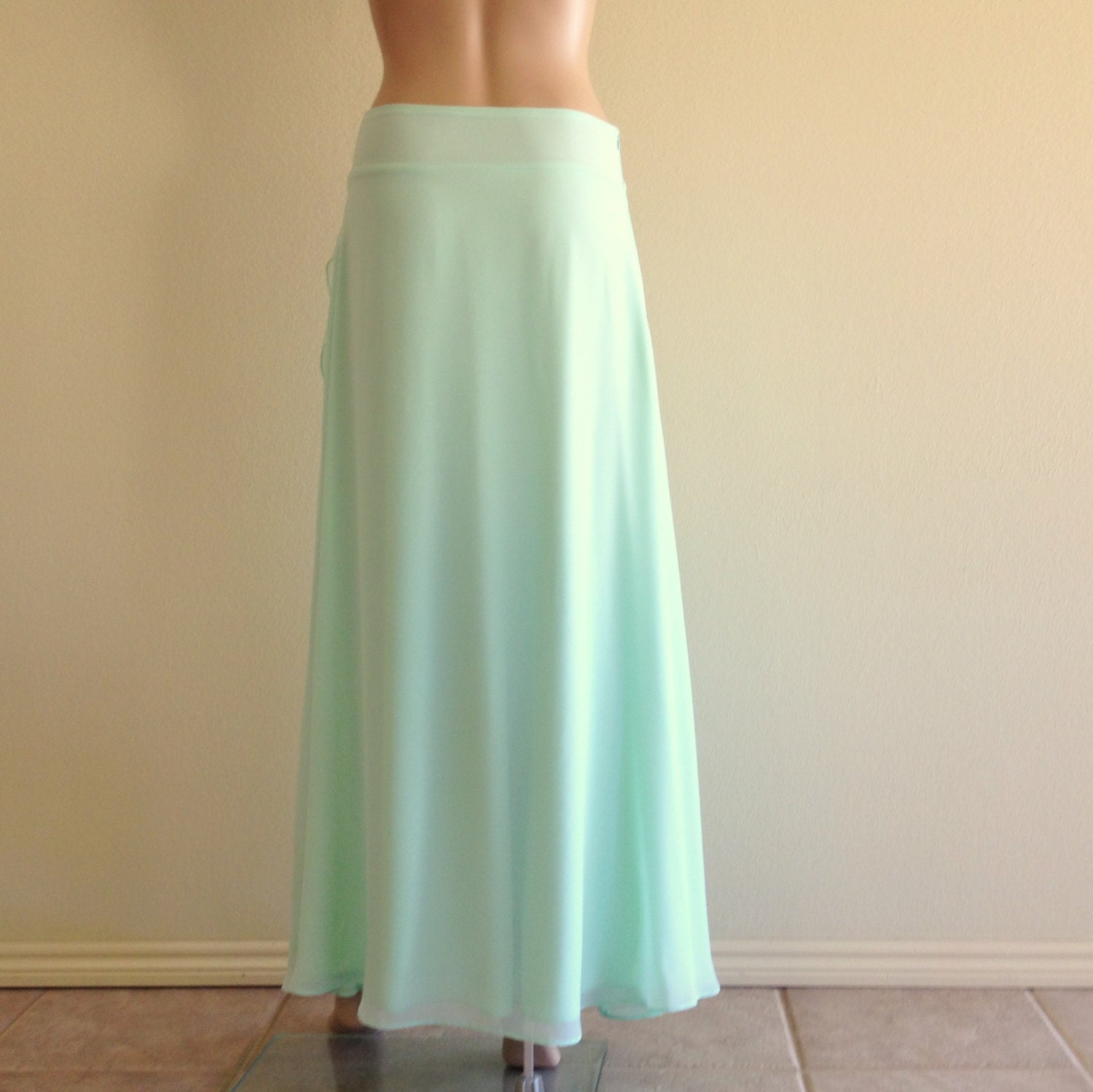 Maxi Skirt. Bridesmaid Skirt. Light Mint Green Skirt | Etsy