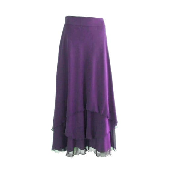 dark purple maxi skirt
