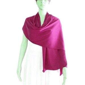 Light Magenta Silk Shawl. Soft Silk Scarf. Light Magenta Long Scarf.