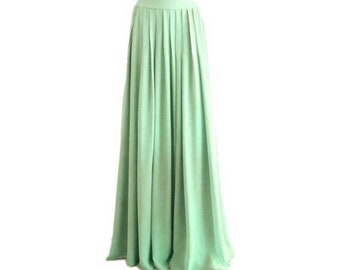 Maxi Skirt. Bridesmaid Skirt. Long Evening Skirt. Chiffon Floor Length Skirt.