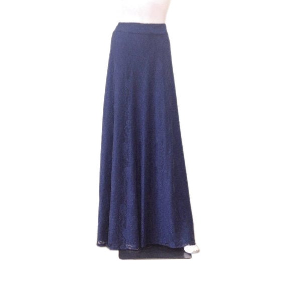 Navy Blue Maxi Skirt. Navy Blue Bridesmaid Skirt. Long Evening | Etsy