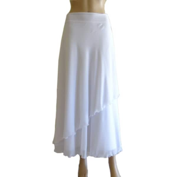 White Long Skirt. Maxi Skirt