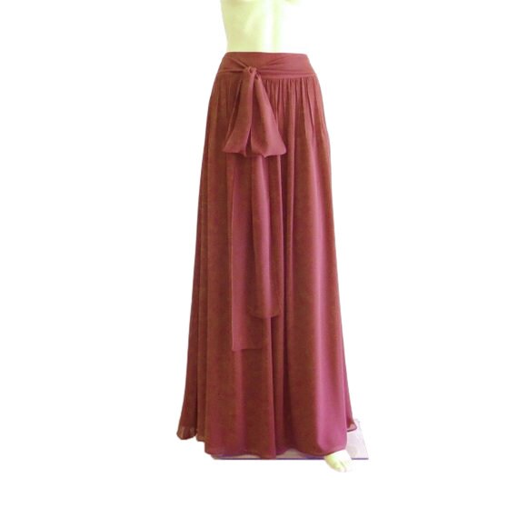 burgundy bridesmaid skirt