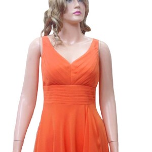 Evening Dress. Orange Bridesmaid Dress image 2