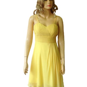 Yellow Bridesmaid Dress.Cocktail Dress