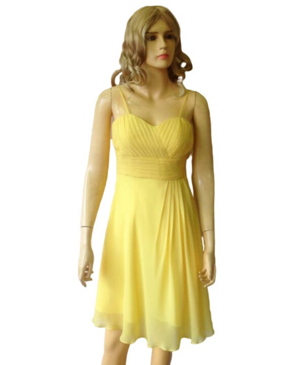 Yellow Bridesmaid Dress.Cocktail Dress Yellow Bridesmaid Dress.Cocktail Dress