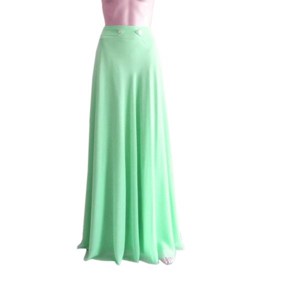 Jupe longue vert menthe sale