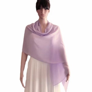 Lilac Chiffon Shawl. Wrap Scarf. Long Scarf.