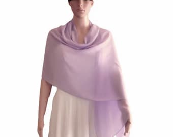 Lilac Chiffon Shawl. Wrap Scarf. Long Scarf.