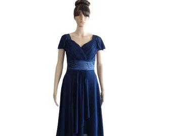Navy Blue Bridesmaid Dress. Knee Length Dress. Navy Blue Evening Dress. Dress With Sleeves. Navy Blue Bridesmaid Dress. Knee Length Dress. Navy Blue Evening Dress. Dress With Sleeves.