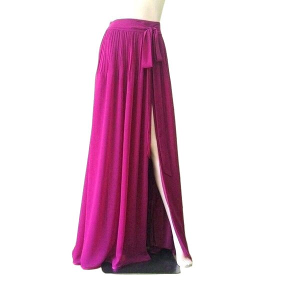 Purple chiffon hotsell maxi skirt