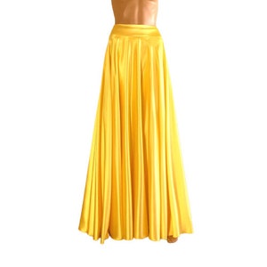 Daffodil Yellow Bridesmaid Skirt. Silk Maxi Skirt. Long Evening Skirt. Party Skirt.