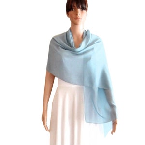Power Blue Chiffon Shawl. Soft Long Scarf. Power Blue Wrap Scarf.