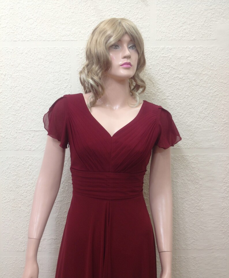 Dress With Sleeves Burgundy Bridesmaid Dress