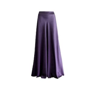 Purple Maxi Skirt. Purple Bridesmaid. Skirt Long Evening Skirt. Silk Floor Length Skirt.