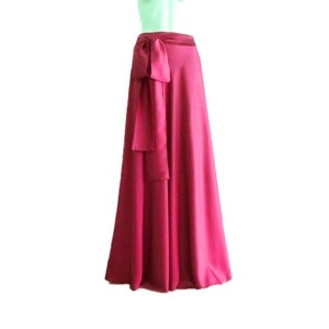 Fuchsia Maxi Skirt. Fuchsia Bridesmaid. Skirt Long Evening Skirt. Silk Floor Length Skirt.