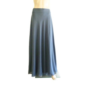Maxi Skirt. Bluish Grey Bridesmaid Skirt. Long Evening Skirt.