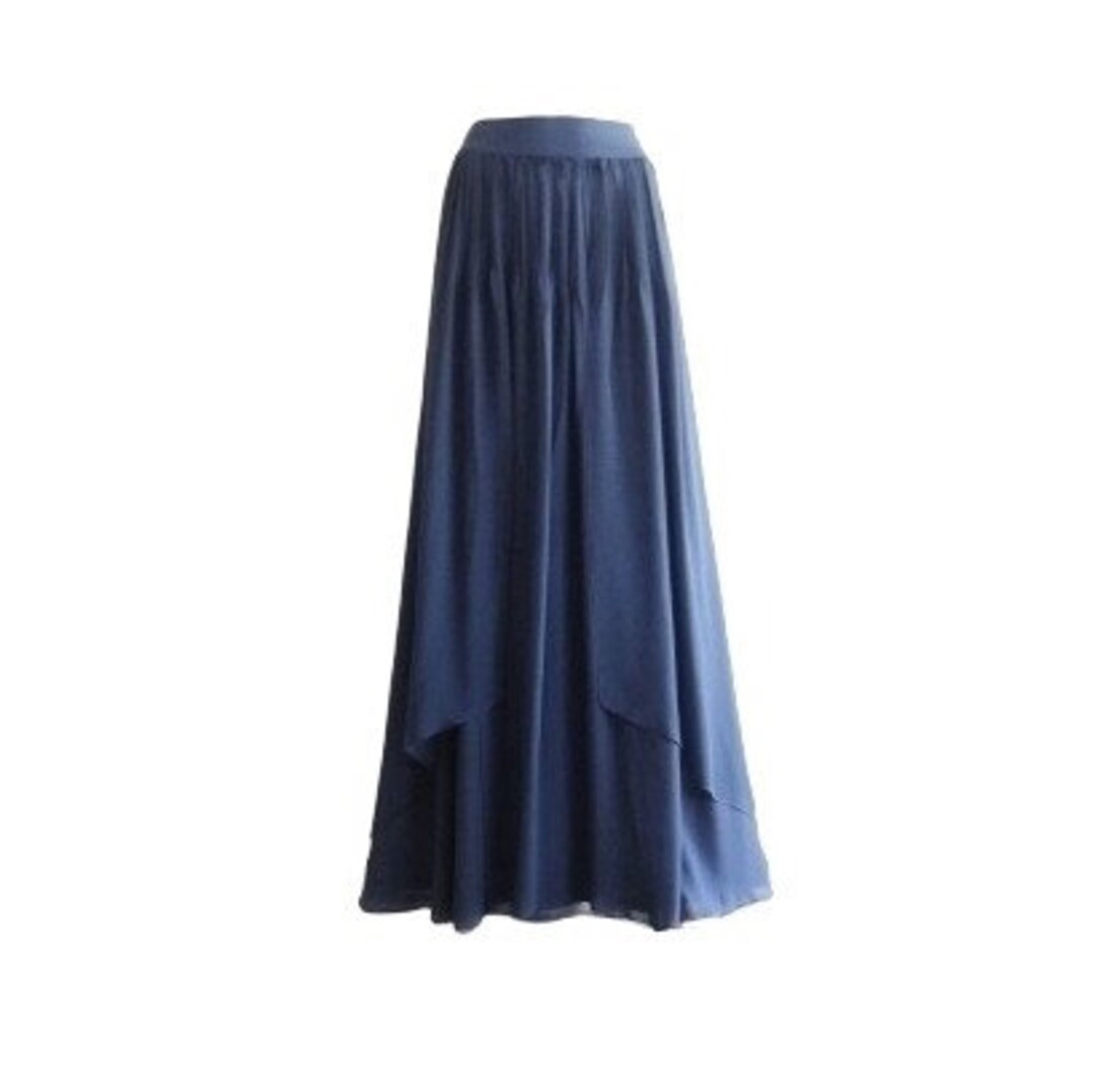 Navy Blue Maxi Skirt. Navy Blue Bridesmaid Skirt. Long Evening - Etsy