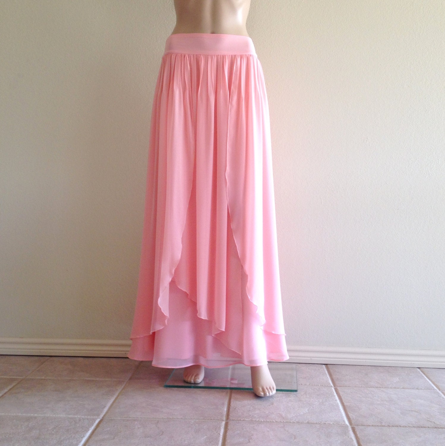 Long Skirt. Pink Bridesmaid Skirt. Maxi Skirt. | Etsy