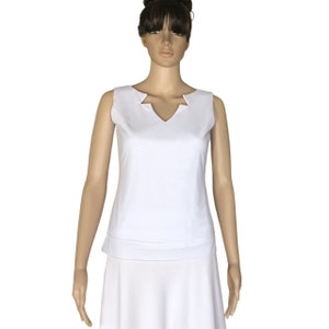 white chiffon tank blouse