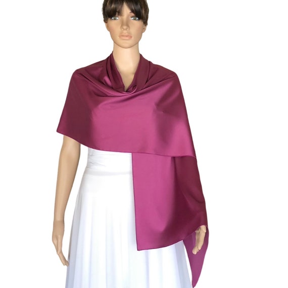 Magenta Silk Shawl. Soft Silk Scarf. Magenta Long Scarf. - Etsy