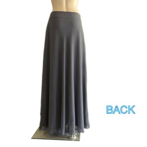 Teal Blue Maxi Skirt. Teal Blue bridesmaid Skirt. Long Evening Skirt. Chiffon Floor Length Skirt. image 2