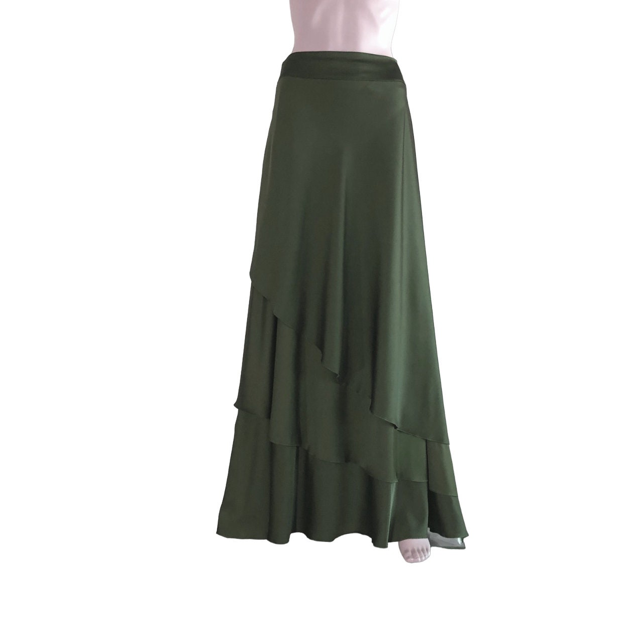 Hunter green maxi skirt hotsell