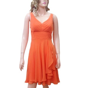 Evening Dress. Orange Bridesmaid Dress image 1