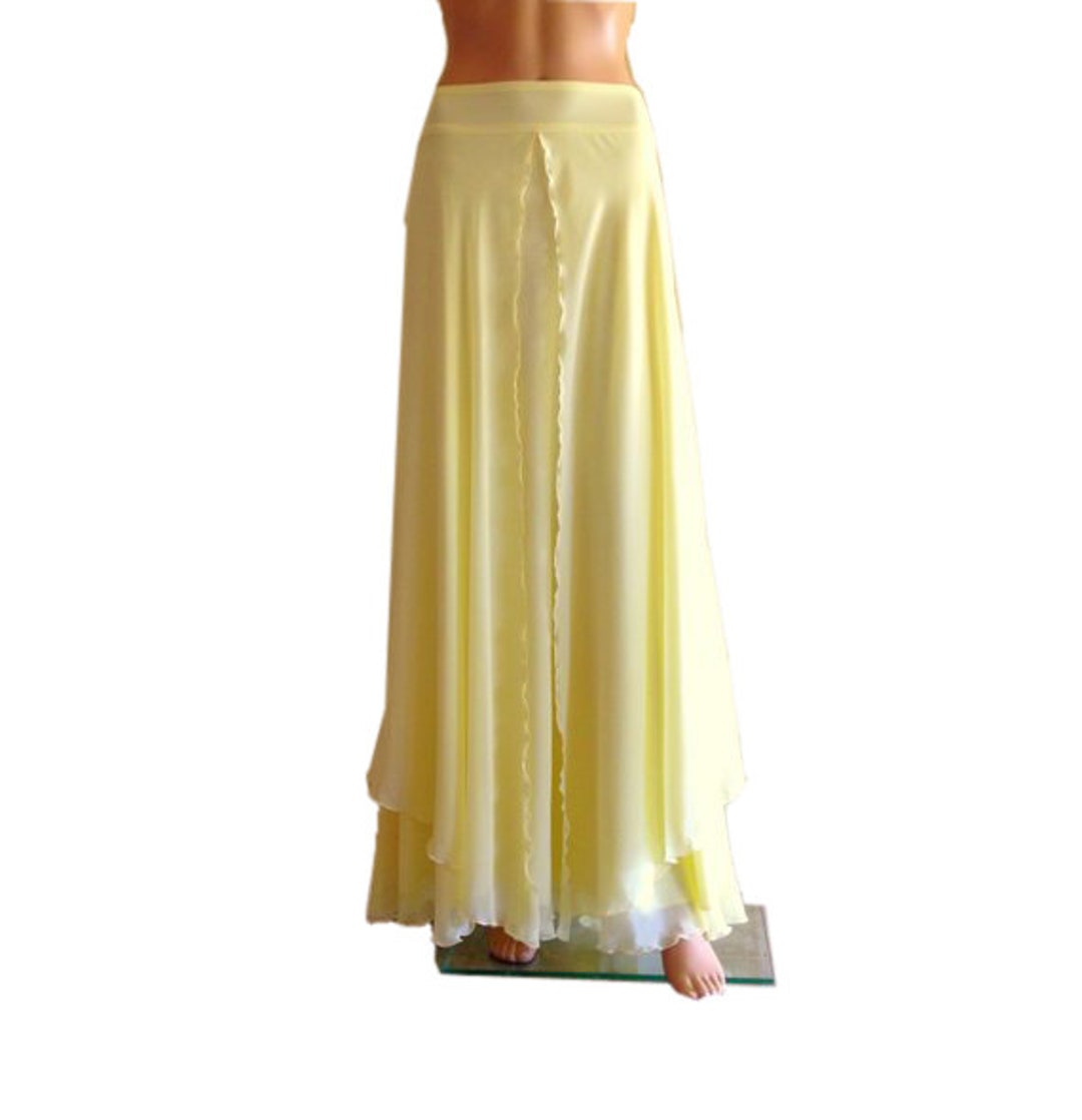 Floor Length Skirt. Pale Yellow Bridesmaid Skirt. - Etsy