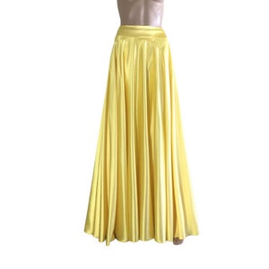 Yellow Bridesmaid Skirt. Silk Maxi Skirt. Long Evening Skirt. Party Skirt.