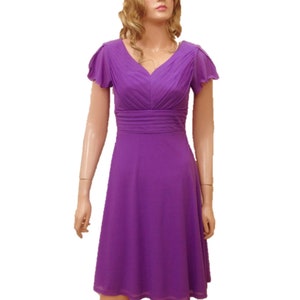 Evening Dress. Floral Lavender Dress. Dress With Sleeves.