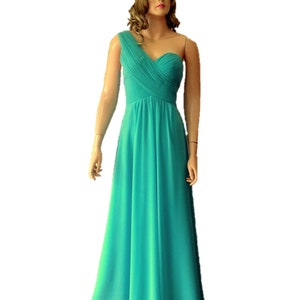 Maxi Dress . Sky Blue Dress. One Shoulder Dress.