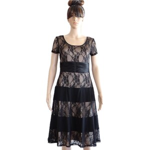Black Lace Dress. Dress With Sleeves