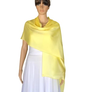 Yellow Silk Shawl. Soft Silk Scarf. Yellow Long Scarf.