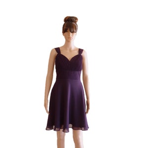 Dark Purple Bridesmaid Dress. Evening Dress