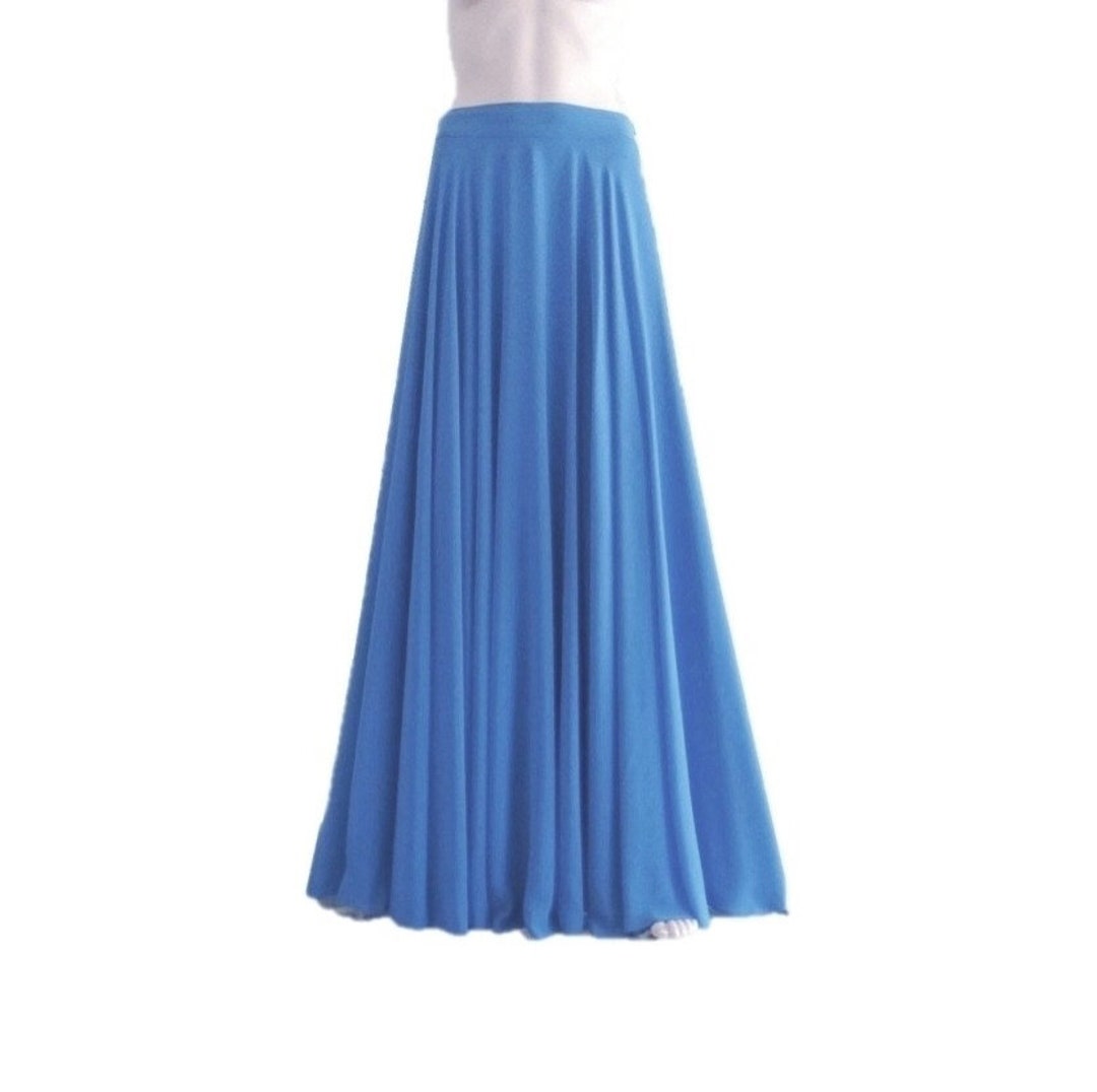 Royal Blue Maxi Skirt. Royal Blue Circle Skirt. Bridesmaid. - Etsy